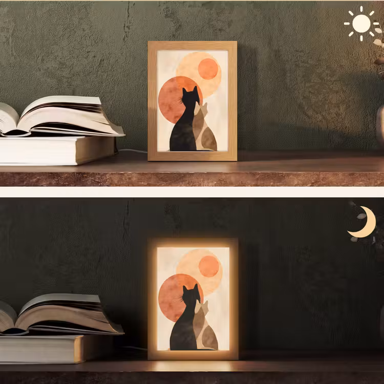Tafellamp - Katten - Zwart - Abstract - Cirkels — 5