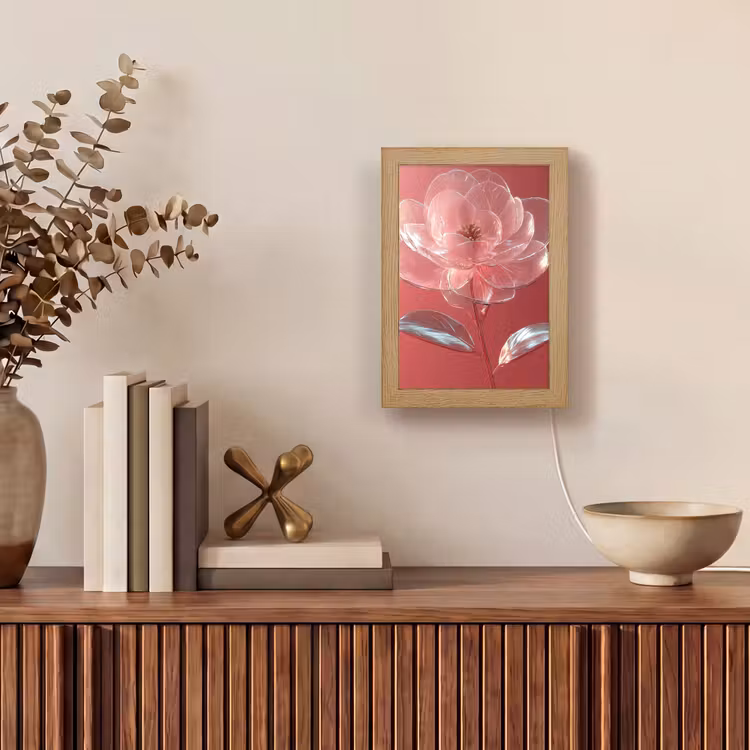 Tafellamp - Sierlijk - Bloem - Roze - Glazen — 4