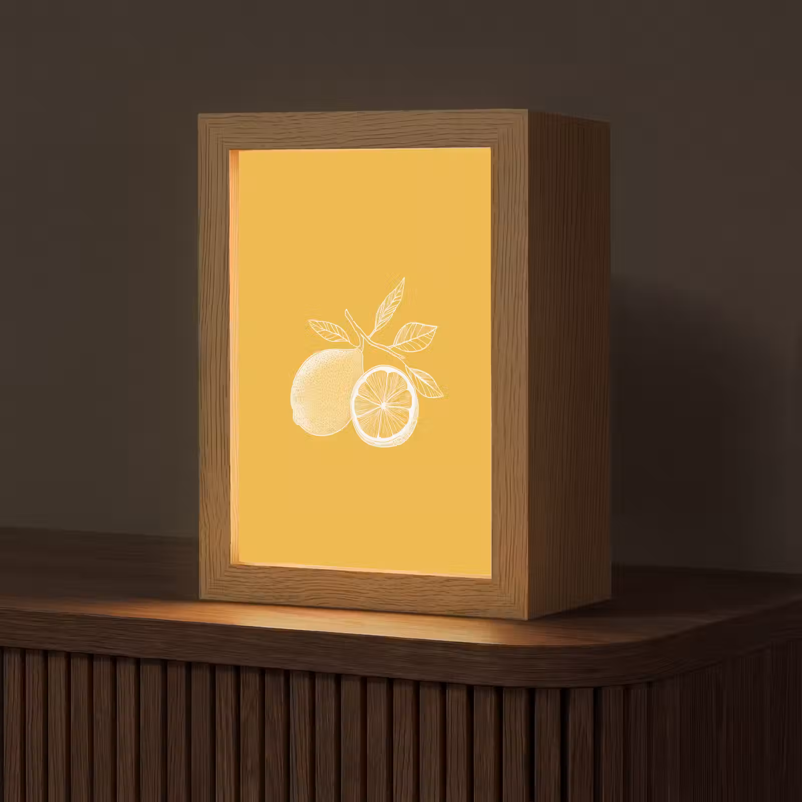 Tafellamp - Citroenen - Illustratie - Minimalistisch - Geel — 1