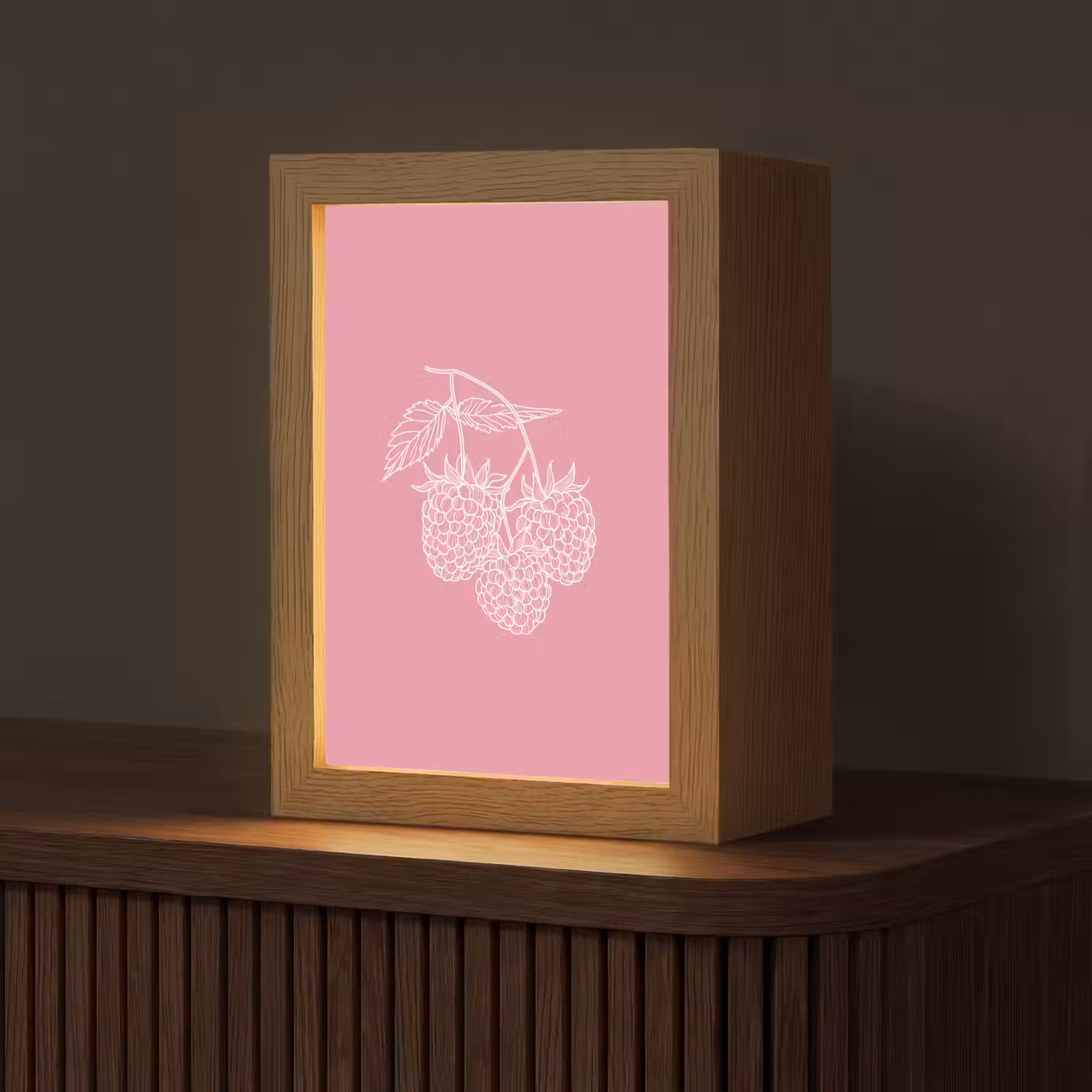 Tafellamp - Frambozen - Steel - Getekend - Roze — 1