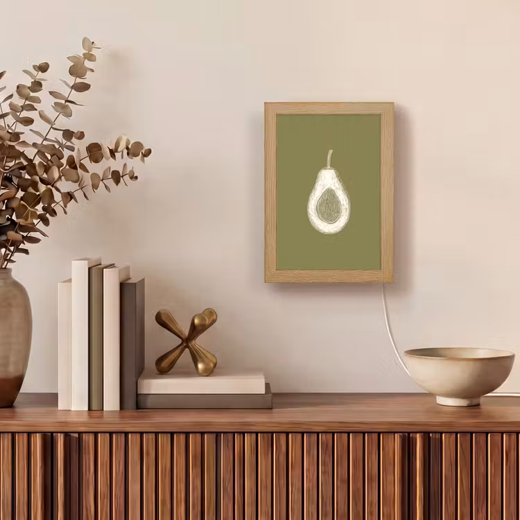 Tafellamp - Avocado - Minimalistisch - Illustratie - Groen — 4