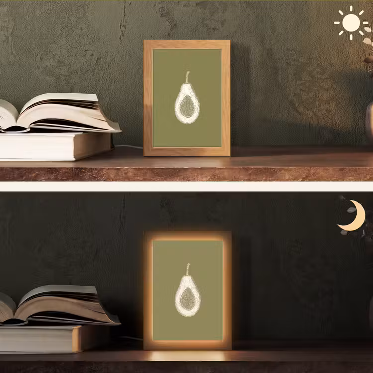 Tafellamp - Avocado - Minimalistisch - Illustratie - Groen — 5