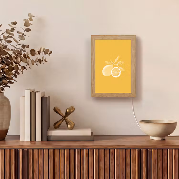 Tafellamp - Citroenen - Illustratie - Minimalistisch - Geel — 4