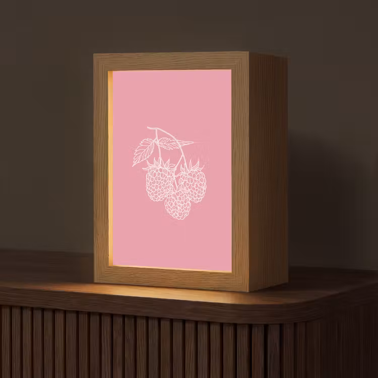 Tafellamp - Frambozen - Steel - Getekend - Roze — 1