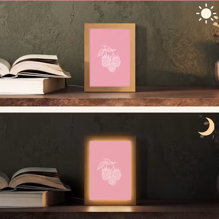 Tafellamp - Frambozen - Steel - Getekend - Roze — 5