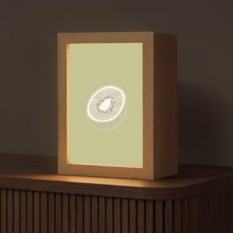 Tafellamp - Kiwi - Lijntekening - Minimalistisch - Groen — 1