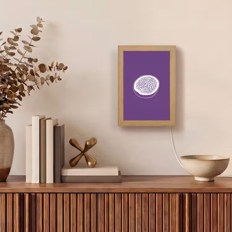 Tafellamp - Passievrucht - Zaadjes - Paars - Minimalistisch — 4
