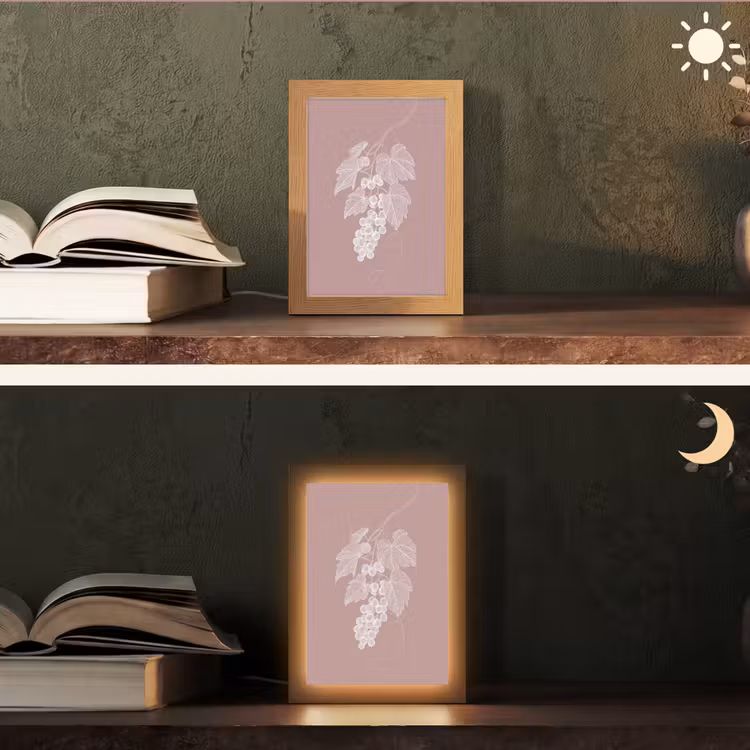 Tafellamp - Tros - Druiven - Illustratie - Bladeren — 5