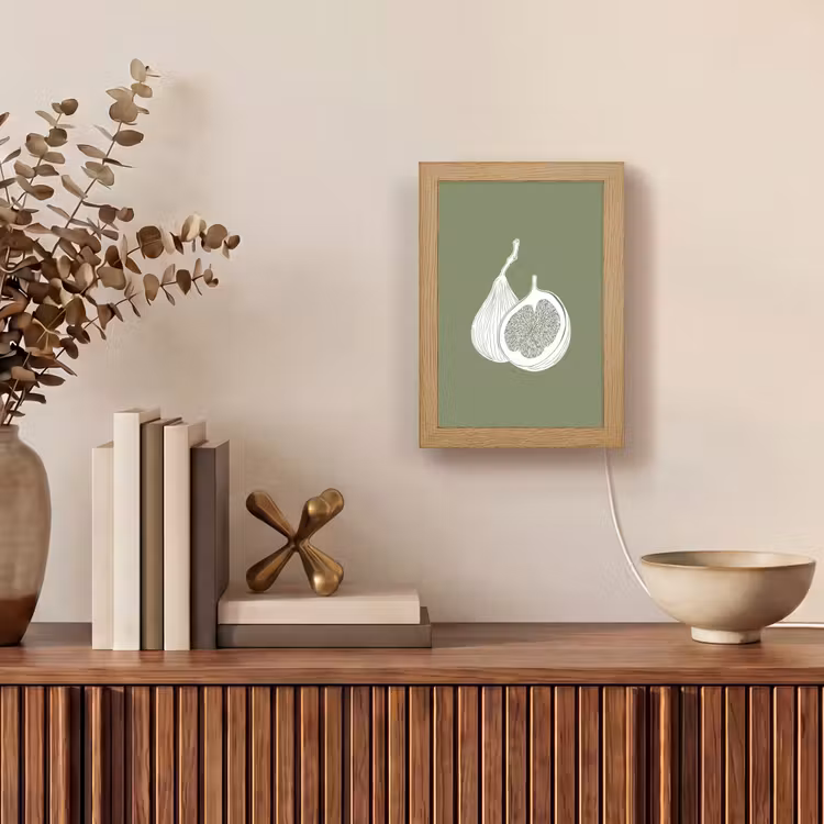 Tafellamp - Vijgen - Minimalistisch - Getekend - Mosgroen — 4