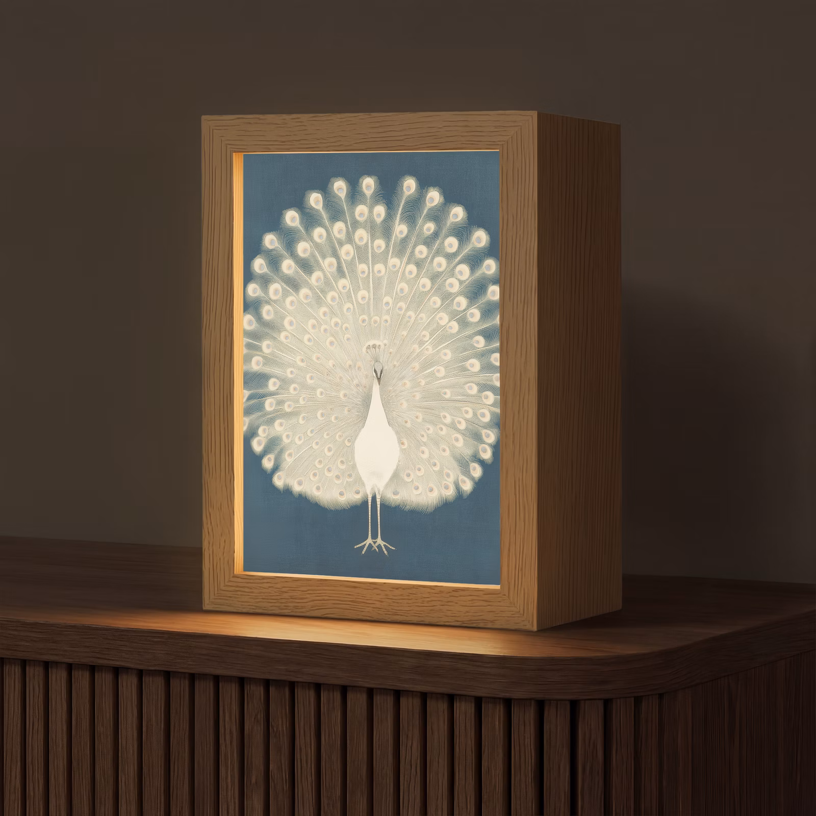 Tafellamp - Vogel - Blauw - Vintage — 1