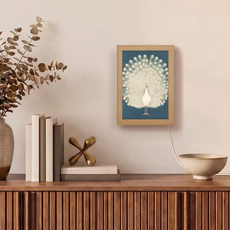 Tafellamp - Vogel - Blauw - Vintage — 4