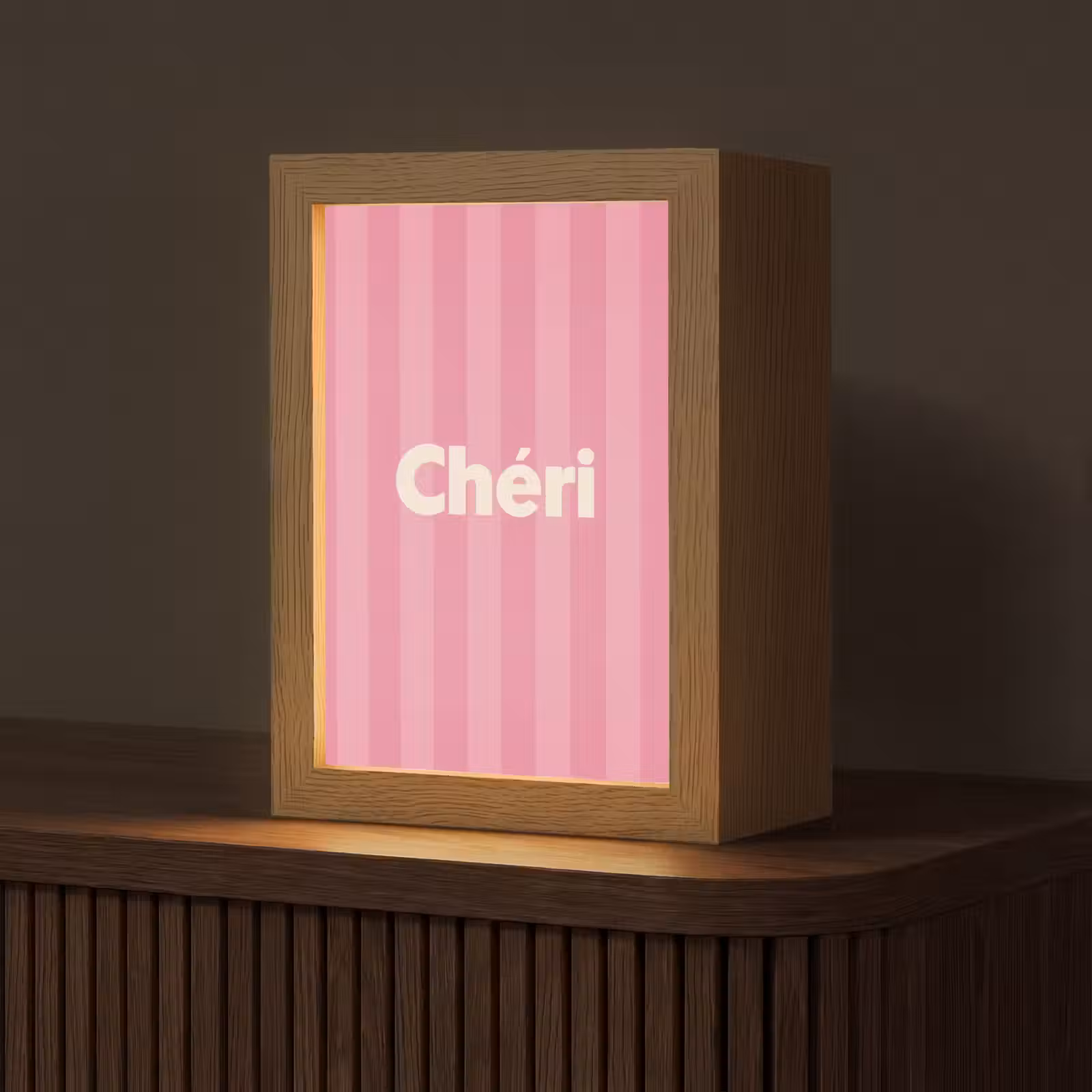 Tafellamp - Gestreept - Roze - Chéri — 1