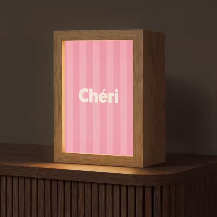 Tafellamp - Gestreept - Roze - Chéri — 1