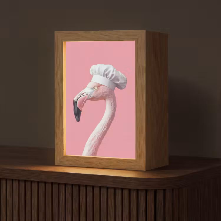 Tafellamp - Flamingo - Roze - Koksmuts - Vogel — 1