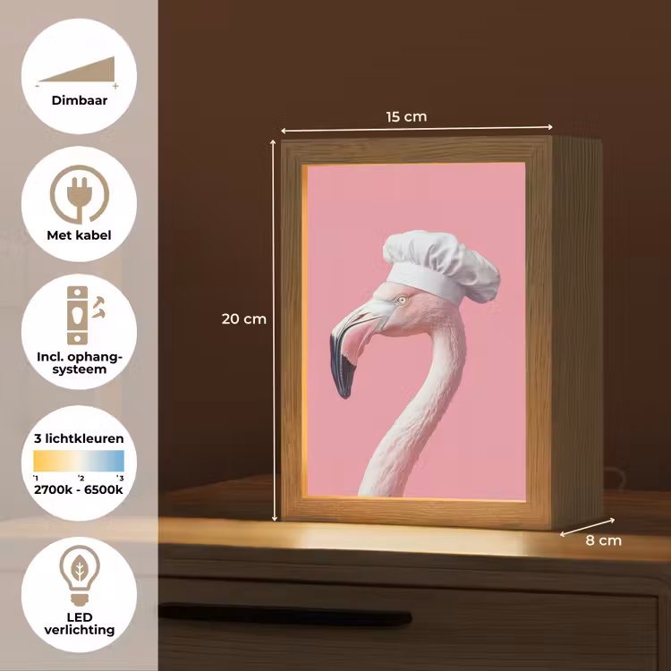 Tafellamp - Flamingo - Roze - Koksmuts - Vogel — 7
