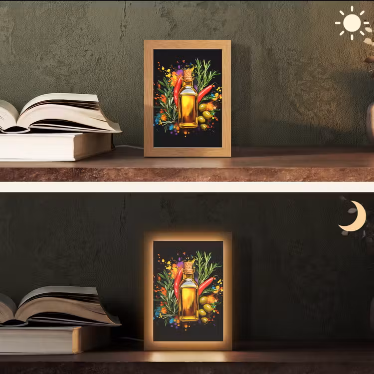 Tafellamp - Olijfolie - Graffiti - Peper - Olijven - Modern — 5