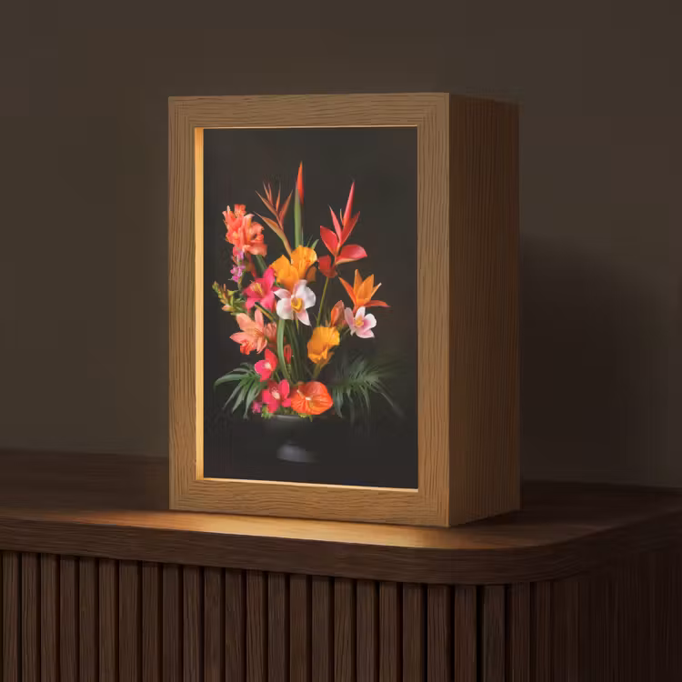 Tafellamp - Boeket - Bloemen - Exotisch — 1