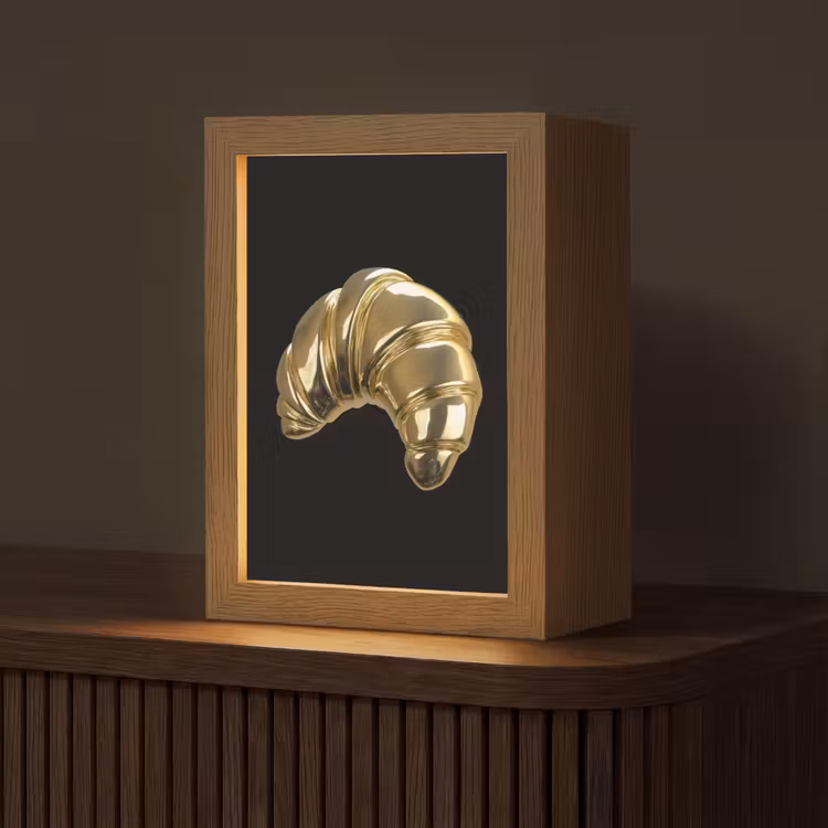 Tafellamp - Croissant - Brood - Goud - Zwart — 1