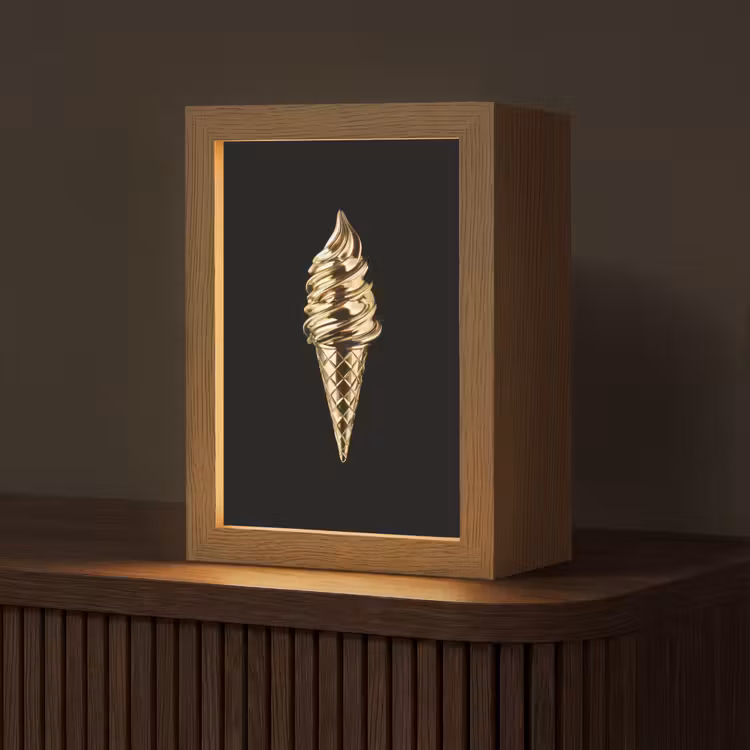 Tafellamp - Ijs - Goud - Zwart - Eten — 1
