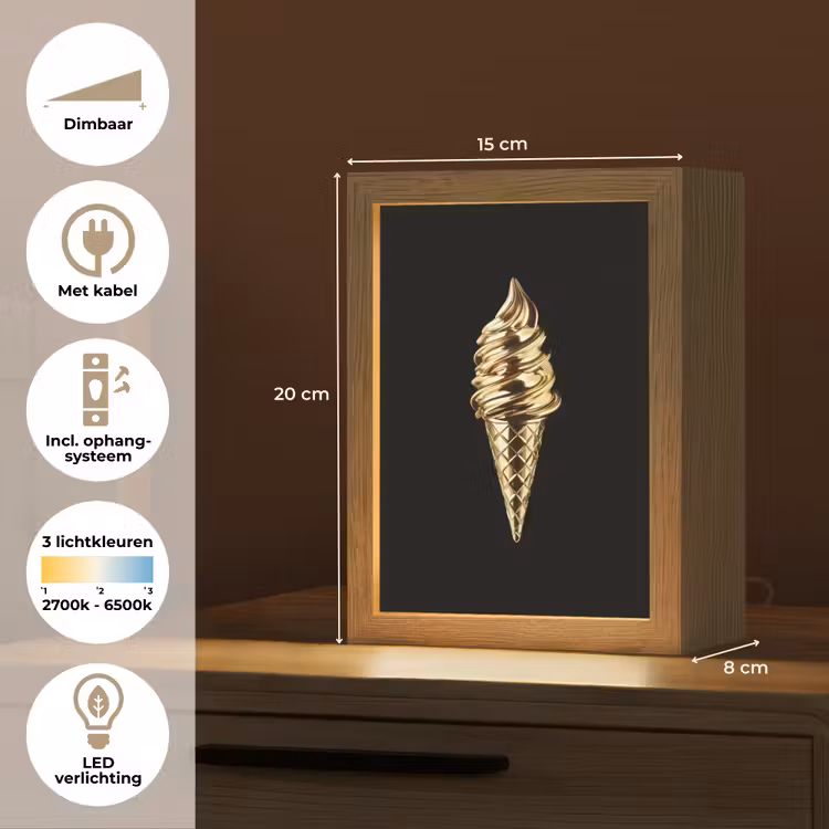 Tafellamp - Ijs - Goud - Zwart - Eten — 7