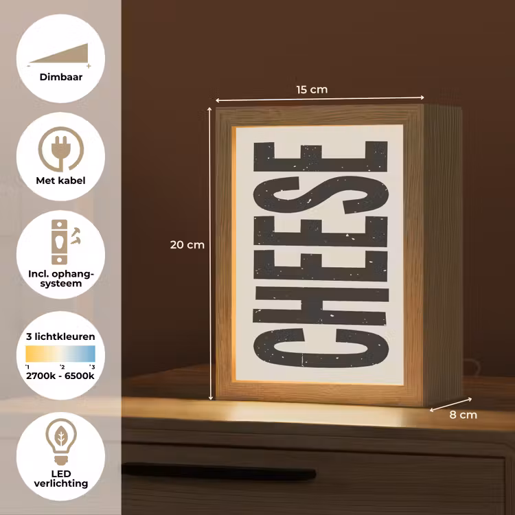 Tafellamp - Kaas - Decoratie - Beige - Cheese — 7