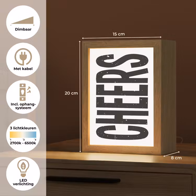 Tafellamp - Retro - Cheers - Zwart - Decoratie — 7