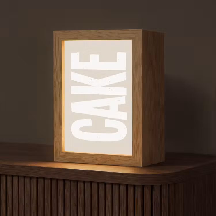Tafellamp - Cake - Woord - Japandi - Wit — 1