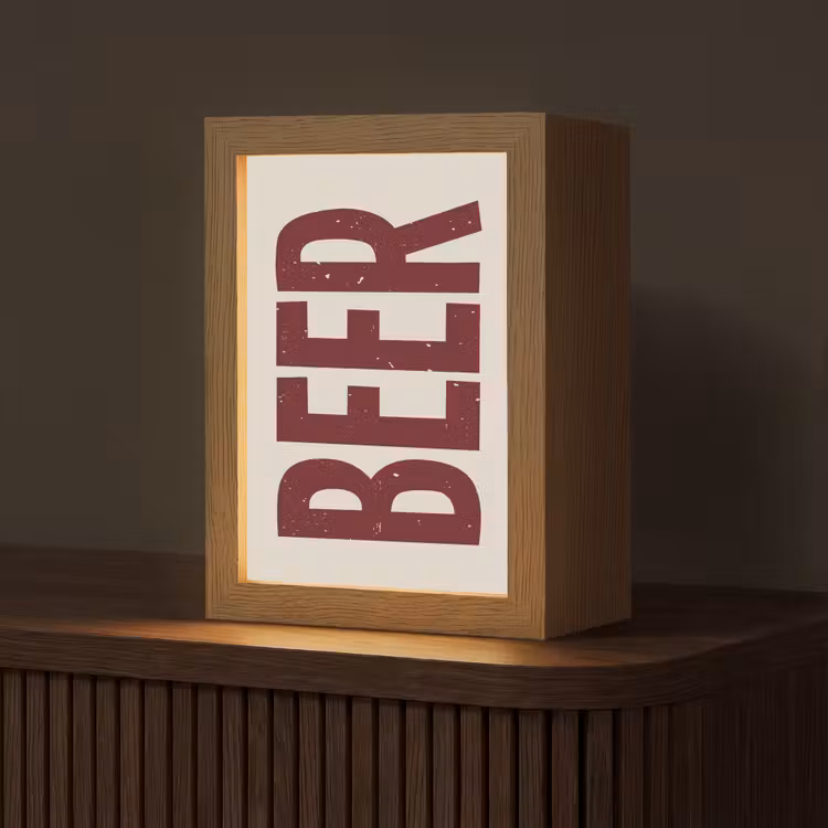 Tafellamp - Japandi - Beer - Red - Retro — 1