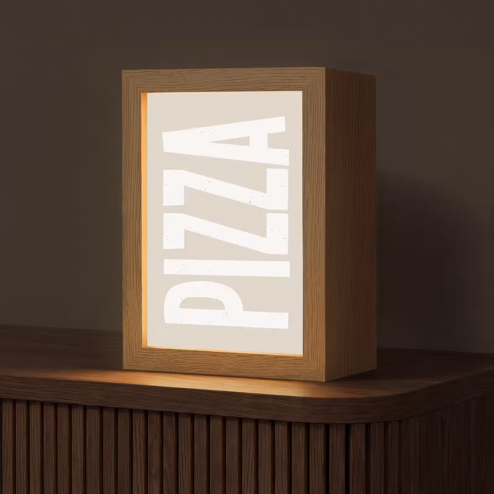 Tafellamp - Pizza - Decoratie - Japandi - Wit — 1