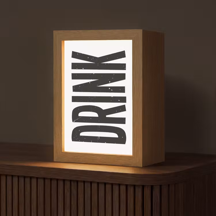 Tafellamp - Drink - Zwart - Wit - Decoratie — 1