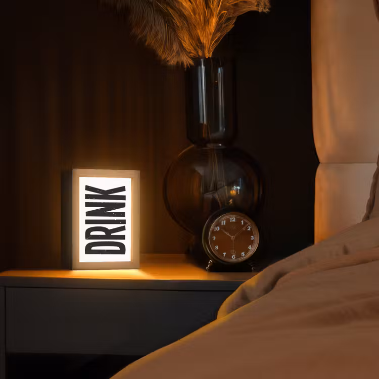 Tafellamp - Drink - Zwart - Wit - Decoratie — 2