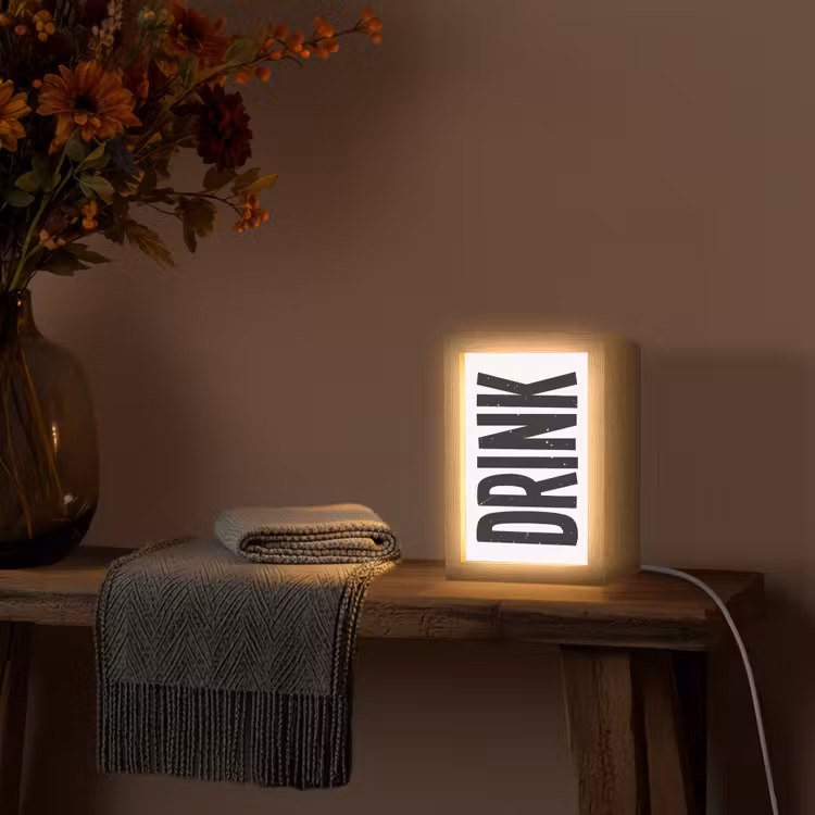 Tafellamp - Drink - Zwart - Wit - Decoratie — 3