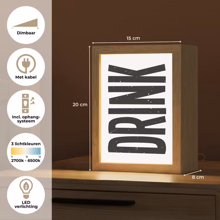 Tafellamp - Drink - Zwart - Wit - Decoratie — 7