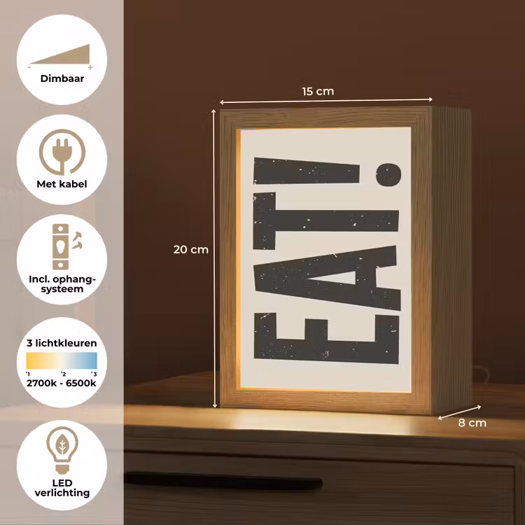 Tafellamp - Eten - zwart - Japandi - Wit — 7