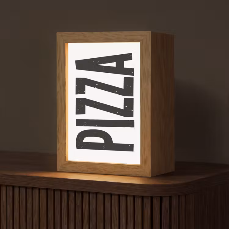 Tafellamp - Pizza - Japandi - Decoratie - Vintage — 1