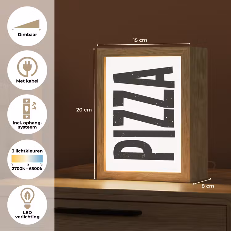 Tafellamp - Pizza - Japandi - Decoratie - Vintage — 7