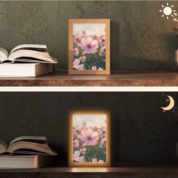 Tafellamp - Bloemen - Paars - Wazig — 5