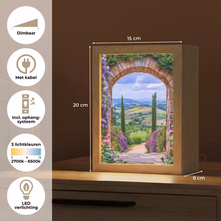 Tafellamp - Toscaans Landschap Stenen Boog — 7