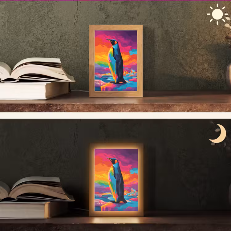 Tafellamp - Ijsschots - Pinguïn - Abstract - Lucht — 5