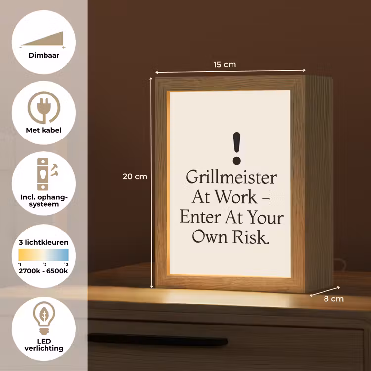 Tafellamp - Grillmeister at work enter at your own risk — 7