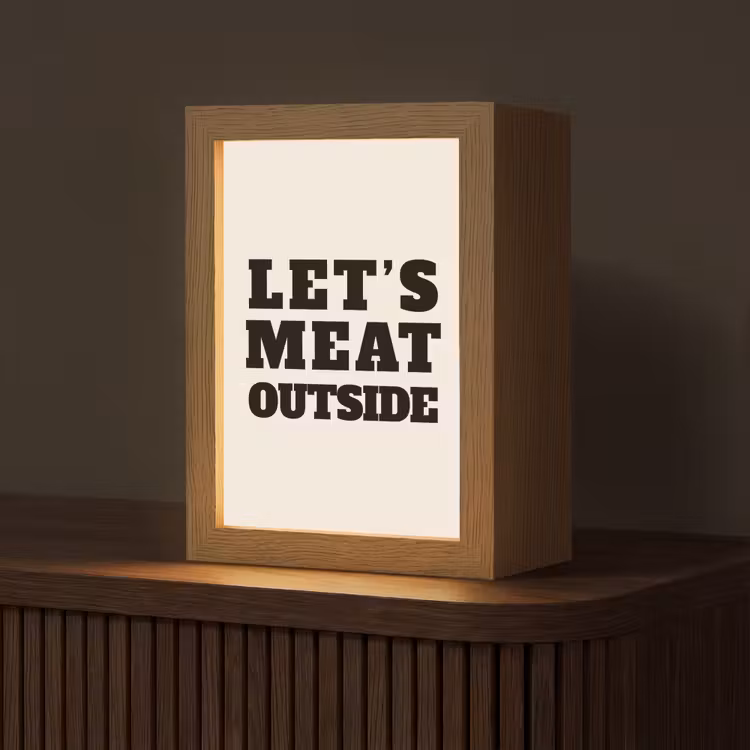 Tafellamp - Let's Meat Outside