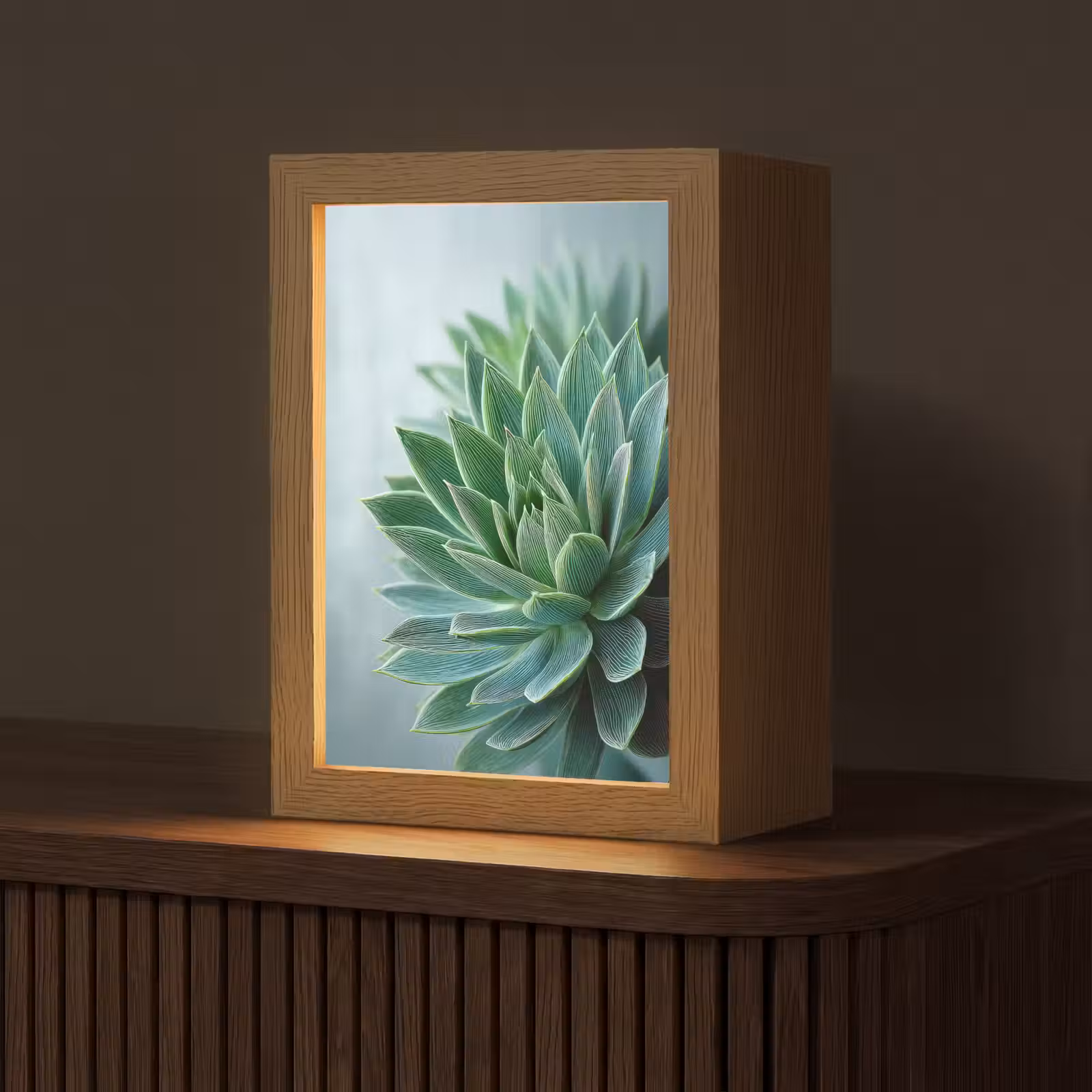 Tafellamp - Vetplant - Bladeren - Groen - Wazig — 1