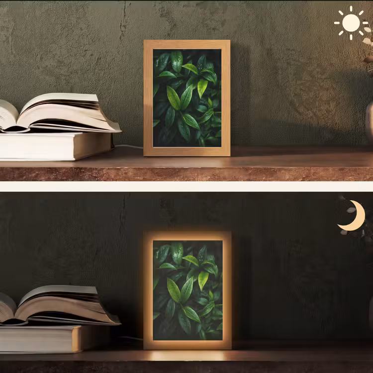 Tafellamp - Bladeren - Regendruppels - Licht - Groen — 5