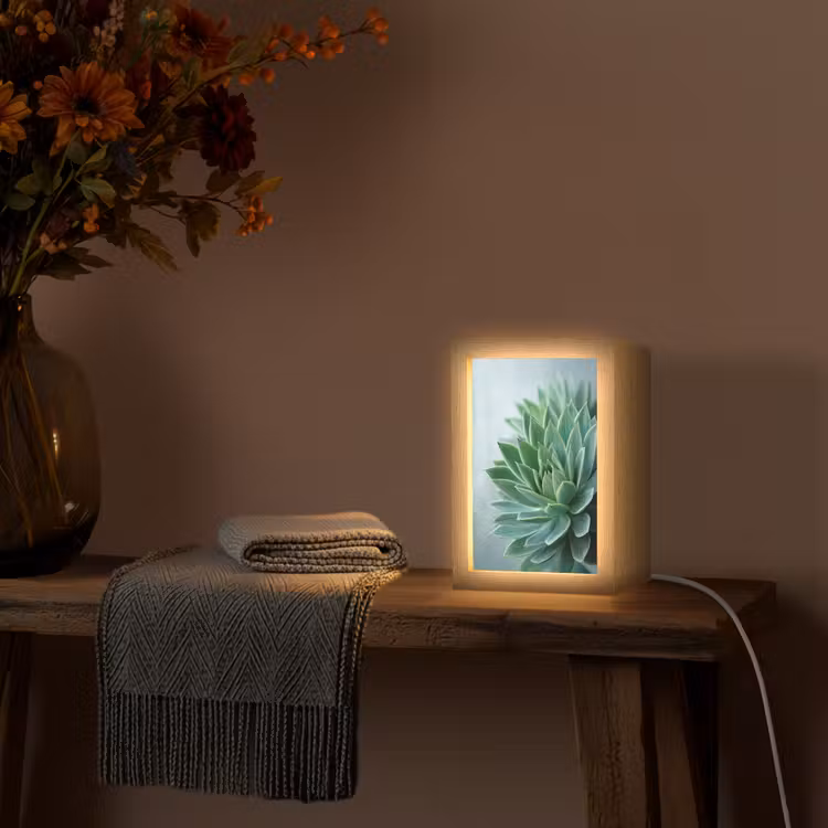 Tafellamp - Vetplant - Bladeren - Groen - Wazig — 3