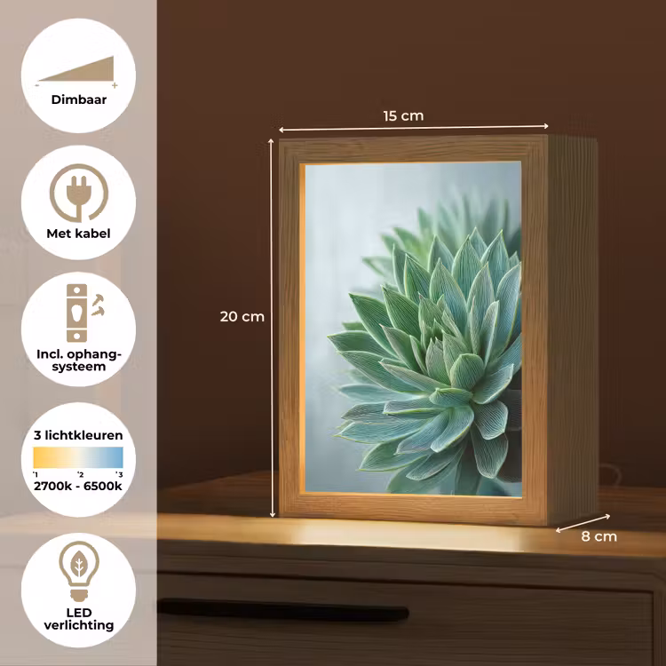 Tafellamp - Vetplant - Bladeren - Groen - Wazig — 7