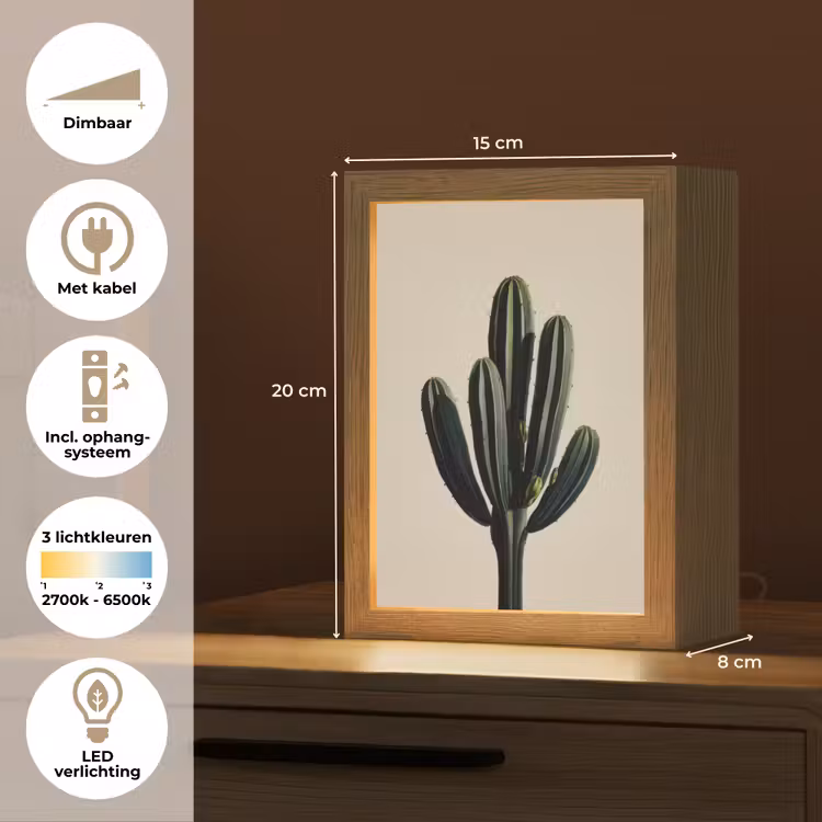 Tafellamp - Cactus - Subtiel - Groen — 7