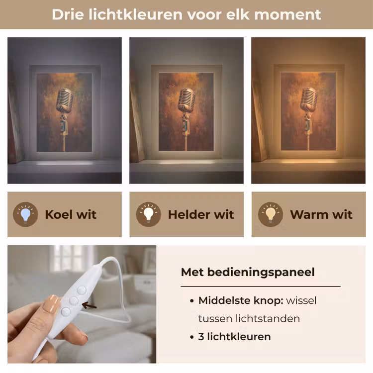Tafellamp - Microfoon - Bruin - Klassiek — 6