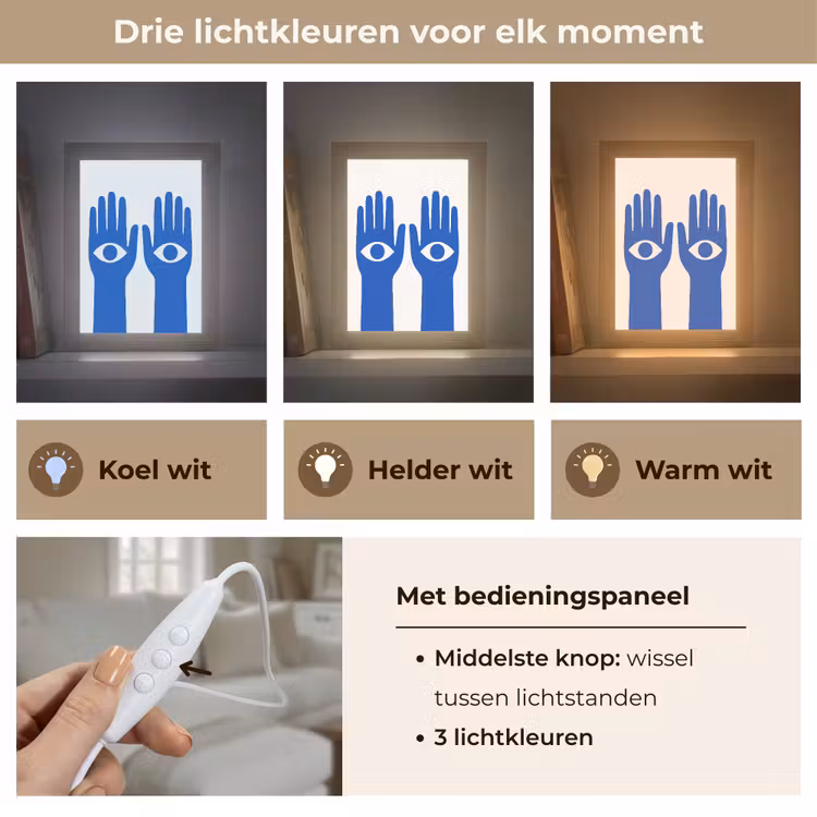 Tafellamp - Blauwe Handen met Ogen — 6