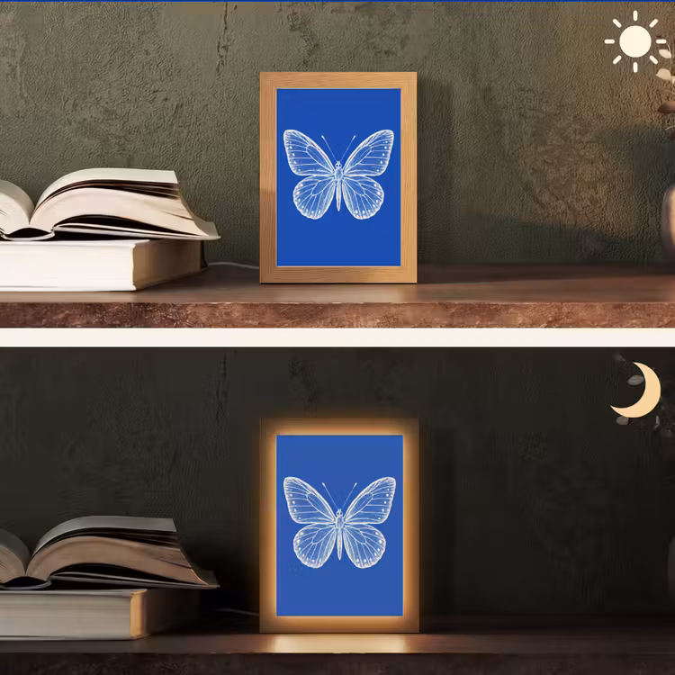 Tafellamp - Blauwe Vlinder Tekening — 5