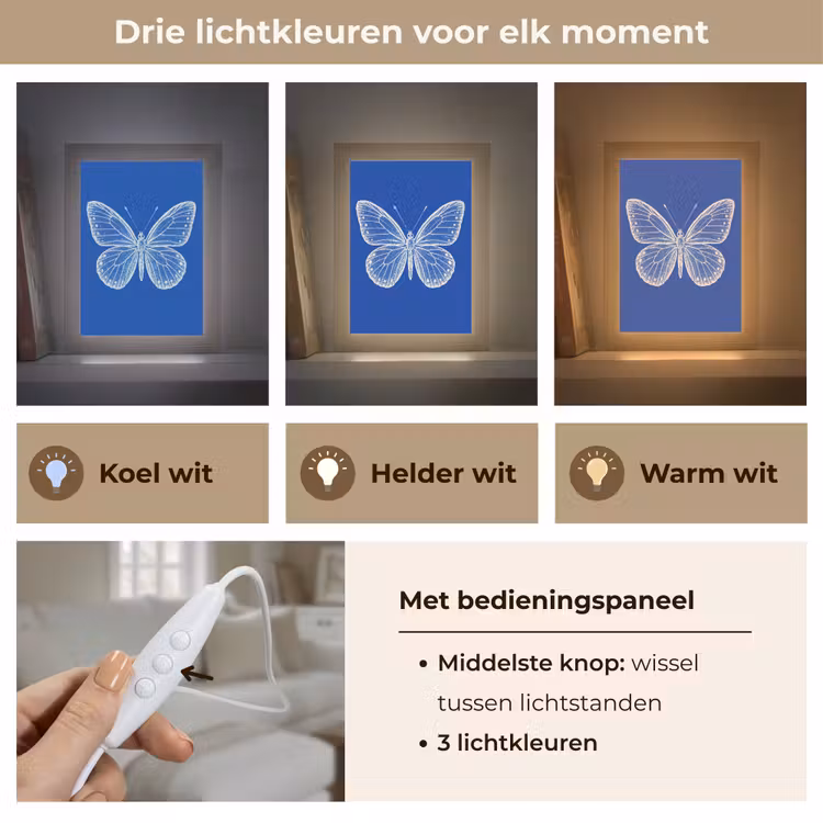 Tafellamp - Blauwe Vlinder Tekening — 6